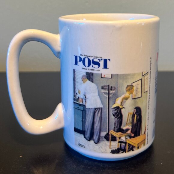 Vintage NORMAN ROCKWELL Saturday Evening Post Cover Ceramic Mug ~ Retro 1950s - Picture 3 of 16